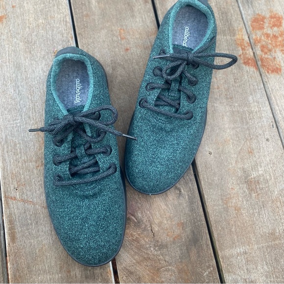 Allbirds Wool Runners Dark Kea Green/Black Soles Mens 9/Womems 10 - Picture 3 of 6